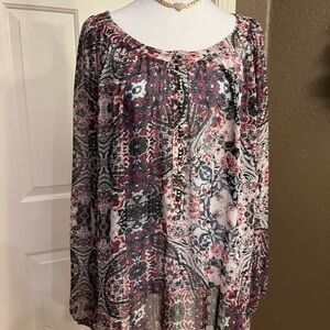 ARIAT Floral Print Women's Top SIZE XL